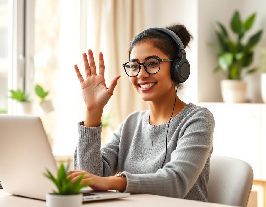 Learner joining a live online session